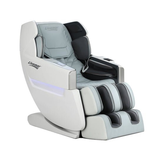 Livemor Massage Chair Electric Recliner Massager White Varitas