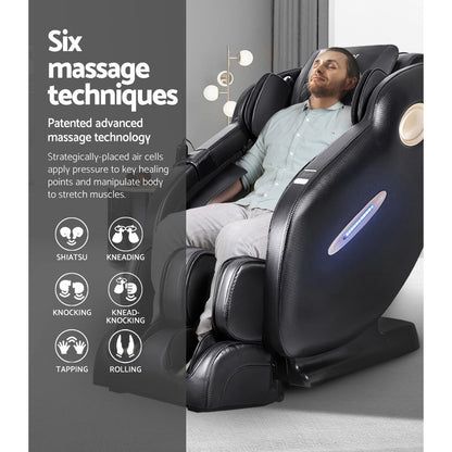 Livemor Massage Chair Electric Recliner Massager Black Ozeni