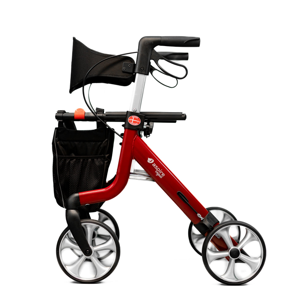 Vogue Super Lightweight 2 Mobility Wheelie Walker - Red