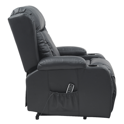 Lift Heated Leather Recliner Electric Massage Chair with USB port