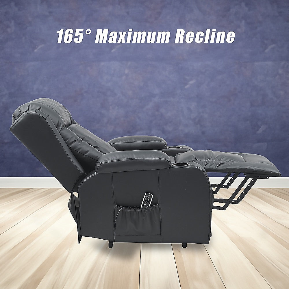 Lift Heated Leather Recliner Electric Massage Chair with USB port